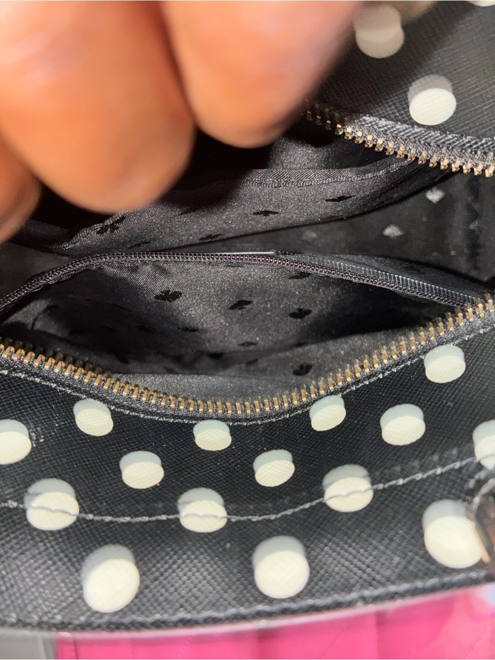 Kate Spade Staci Dot Dot Black and White Polka Dot Medium Satchel - Picture 6 of 10